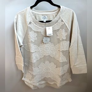 Lucky Brand Lucky Lotus Sweatshirt Size M